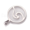 Non-Tarnish 304 Stainless Steel Pendants STAS-N096-01P-3