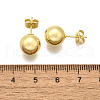 Rack Plating Brass Round Ball Stud Earrings for Women EJEW-F294-08F-G-3