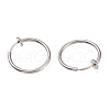 304 Stainless Steel Retractable Clip-on Hoop Earrings STAS-O135-01C-2