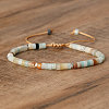 Natural Amazonite Beaded Braided Bracelets QH4784-9-1