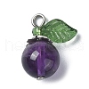 Natural  Amethyst Fruit Pendants PALLOY-TA00077-04-2