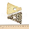Leopard Print Alloy Dangle Stud Earrings EJEW-K304-01D-G-5
