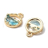 Brass Micro Pave Cubic Zirconia Charms KK-A259-27G-02-2