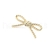 Twist Bowknot Zinc Alloy Ornament Clasps PURS-PW0007-13LG-1