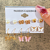 Alloy & Plastic Pearl Earring Sets WG17A46-23-1