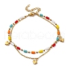 304 Stainless Steel Cable Chain Multi-strand Bracelets BJEW-Z088-02G-4