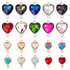 AHADERMAKER 20Pcs 20 Styles Glass Connector Charms KK-GA0001-63-1