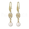 Brass Micro Pave Clear Cubic Zirconia Dangle Earrings EJEW-F362-04G-2