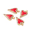 Brass Micro Pave Colorful Cubic Zirconia Pendants ZIRC-Z019-45-NR-2