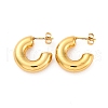 C-Shaped 304 Stainless Steel Stud Earrings EJEW-A125-15G-4