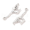 Tibetan Style Zinc Alloy Dancer Pendants X-TIBEP-R334-283AS-RS-2
