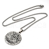 Egypt Theme 304 Stainless Steel Eye of Horus Pendant Necklaces NJEW-S007-08P-3