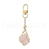Brass Macrame Pouch Empty Stone Holder Pendant Decoration HJEW-JM03304-02-3