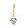 Angel Glass Pearl & Glass Seed Beaded Pendant Decorations HJEW-MZ00265-05-2