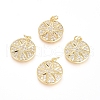Brass Micro Pave Cubic Zirconia Pendants X-ZIRC-G166-27G-1