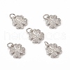 Brass Micro Pave Cubic Zirconia Charms KK-E068-VB112-4