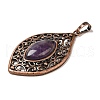 Natural Amethyst Pendants G-H065-3R-10-2