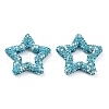 Star Shape Polymer Clay Rhinestone Beads CLAY-NH0001-06K-1