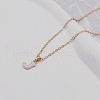 Alloy White Enamel Initial Pendant Necklaces WG51722-08-1