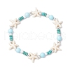 Dyed Synthetic Turquoise & Natural Howlite Beads Bracelets for Women BJEW-JB11794-03-2