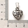 304 Stainless Steel Pendants STAS-U035-22AS-3