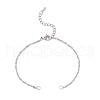 304 Stainless Steel Singapore Chain Bracelet Making AJEW-JB01345-01-1