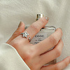 Non-Tarnish Stainless Steel Star Open Cuff Finger Rings WM9270-4-1