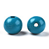 Ocean Themed Spray Painted Wood European Beads WOOD-CJC0018-02J-2