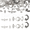  36Pcs 6 Styles Tibetan Style Zinc Alloy Connector Charms FIND-TA0002-96-10