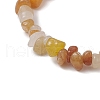 Natural Red Aventurine Chips Stretch Bracelets for Women BJEW-JB11343-08-4