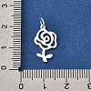 Valentine's Day 925 Sterling Silver Rose Pendants STER-G046-01S-3