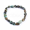 Natural Turquoise Bead Stretch Bracelets BJEW-K213-64-4