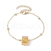 Electroplated Natural Quartz Bead Bracelets BJEW-JB10707-3