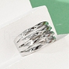Brass Adjustable Open Cuff Rings for Women RJEW-C129-02P-3
