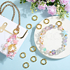 SUNNYCLUE 12Pcs Rack Plating Brass Spring Gate Rings KK-SC0005-69-4