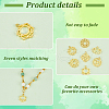 28Pcs 7 Style Chakra Brass Pendants KK-FG0001-13-4