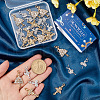 SUNNYCLUE 32Pcs 4 Styles Rack Plating Alloy Rhinestone Pendants FIND-SC0011-61-3