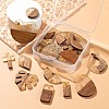 20Pcs 10 Style Resin & Walnut Wood Pendants RESI-LS0001-22-5
