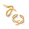2Pcs 304 Stainless Steel Adjustable Cuff Rings Sets for Women RJEW-Z099-02G-3