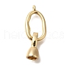 Brass Fold Over Clasps KK-Q001-20G-1