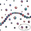 Electroplated Natural Lava Rock Beads G-NB0001-43-2