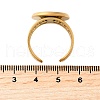304 Stainless Steel Cuff Ring Components STAS-V012-01D-G-3