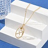 304 Stainless Steel Cubic Zirconia Twelve Constellations Runes Pendant Cable Chain Necklaces for Women NJEW-B121-02G-09-2