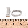 Non-Tarnish 304 Stainless Steel Slide Charms STAS-S133-01P-02-3