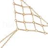 Brass Cable Chains Ring Bracelets for Women BJEW-JB11484-01-4