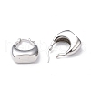 Rack Plating Brass Handbag Shape Hoop Earrings for Women EJEW-F306-04P-3