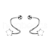 S925 Silver S-shaped Earrings Cuff Earrings AV9909-2-1