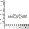 Brass Micro Pave Clear Cubic Zirconia Fold Over Clasps KK-U059-33P-3