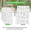 80 Patterns Non-woven Fabrics Water-soluble Embroidery Aid Drawing Sketch DIY-TAC0100-001-2