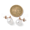 Ion Plating(IP) 304 Stainless Steel Round Stud Earrings EJEW-C099-17E-4